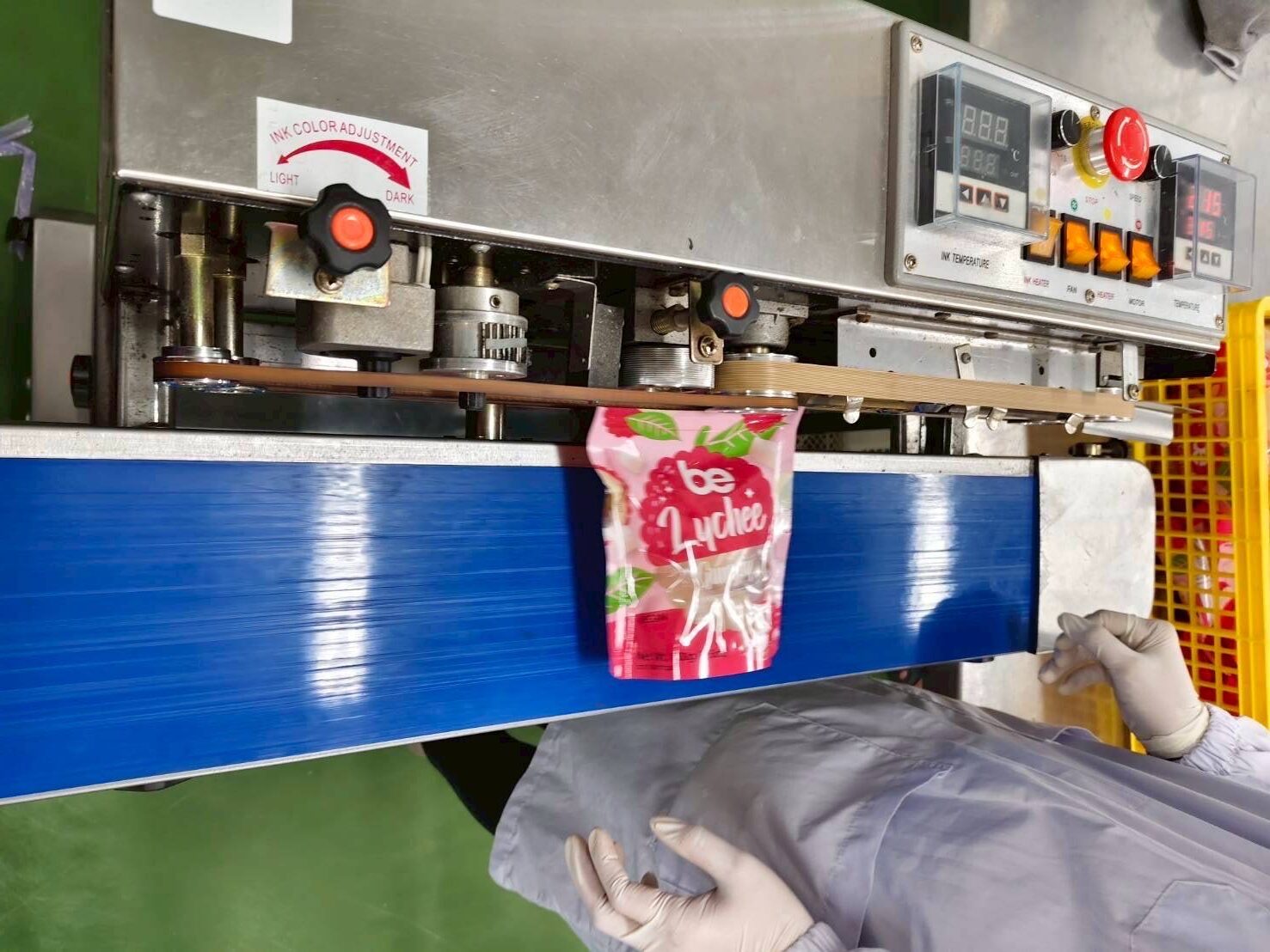 Metal detector quality check for export fruit gummies