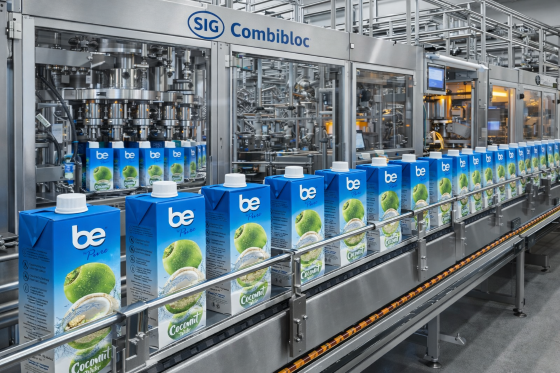 UHT coconut water production line at Thailand manufacturing facility
