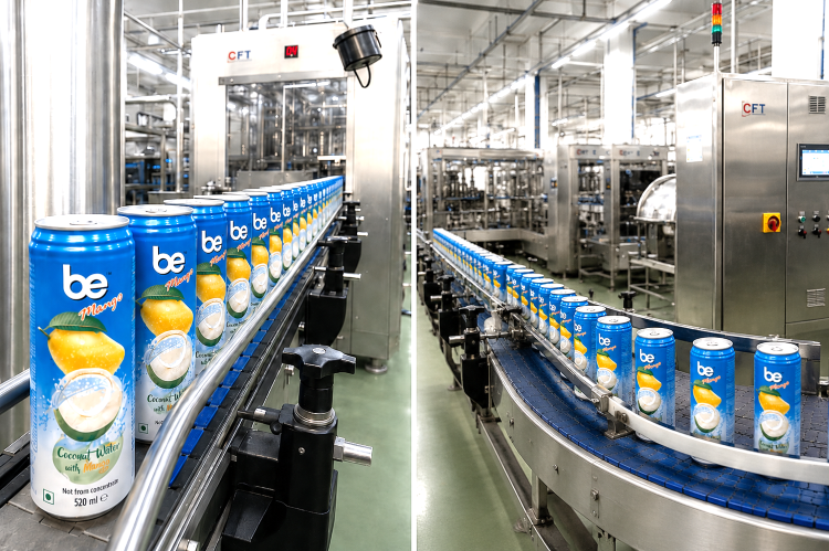 520ml coconut water can production and packing in Thailand