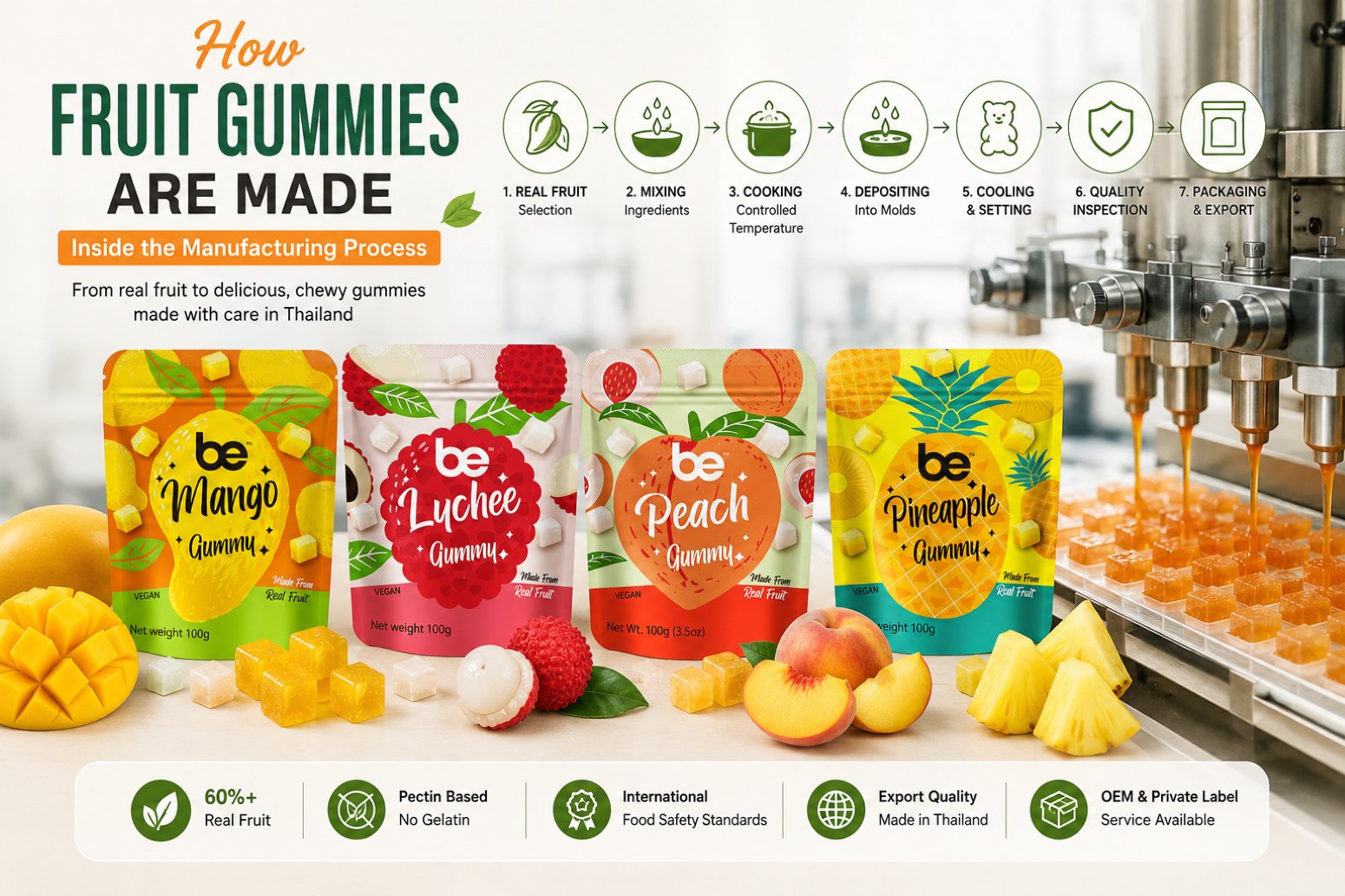 How Fruit Gummies Are Made: From Real Fruit to Premium Gummies