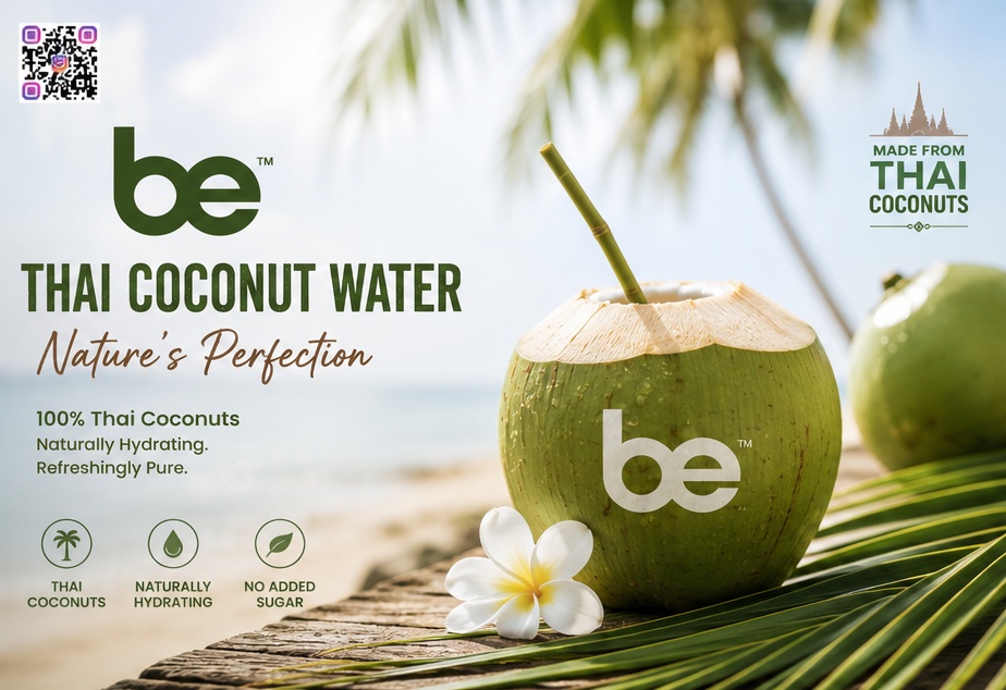 Thai coconut water from fresh Nam Hom coconuts