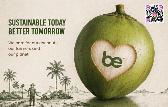 BE Coconut Thai coconut water made from premium Nam Hom coconuts