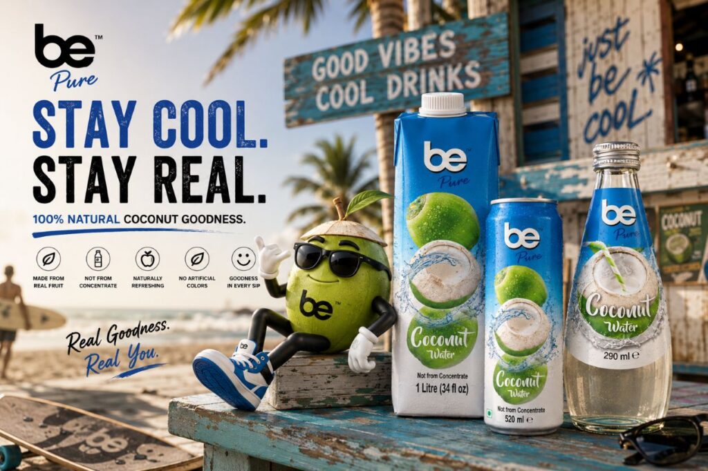 100% pure coconut water with no added sugar