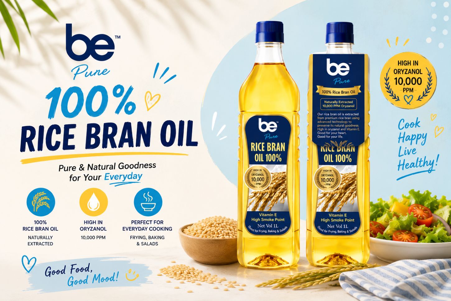 100% Pure Rice Bran Oil from Thailand: A Better Choice for Everyday Cooking